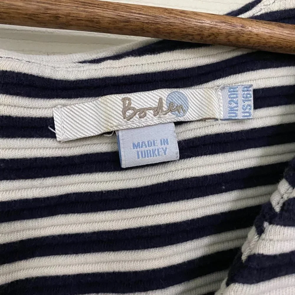 Boden navy and White Striped Dress - Picture 2 of 10